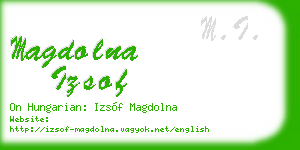 magdolna izsof business card