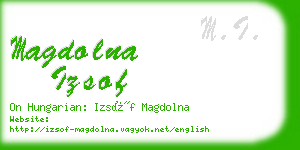 magdolna izsof business card